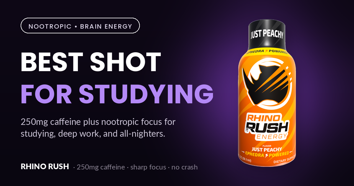 best energy shot for studying